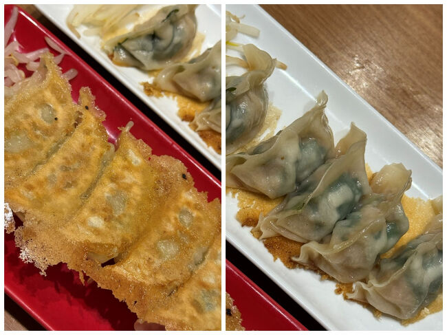 ◆しそ餃子/6個(528円)<br />追加でしそ餃子と赤餃子を6個ずつオーダーして、〆て4224円也。<br />安いっ！安くて美味しくてめちゃめちゃ嬉しい。さすが餃子は庶民の味方♪<br />ごちそうさまでした。