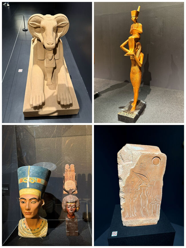 ツタンカーメンの母の胸像や、王妃テイィの像が彩色されていることもありリアルだったなぁー。