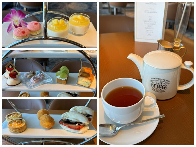 この日のアフタヌーンティーセットは、どのお料理も全て本当に美味しくて。<br />何一つ残すことなく完食！！<br />いつもは苦手メニューが少しあったりするんだけれどねー。マジで全部美味しかった～♪<br />特に杏仁プリンとパイナップルのジュレ、エッグタルト、ラズベリーとライチのムースが美味すぎたー！！