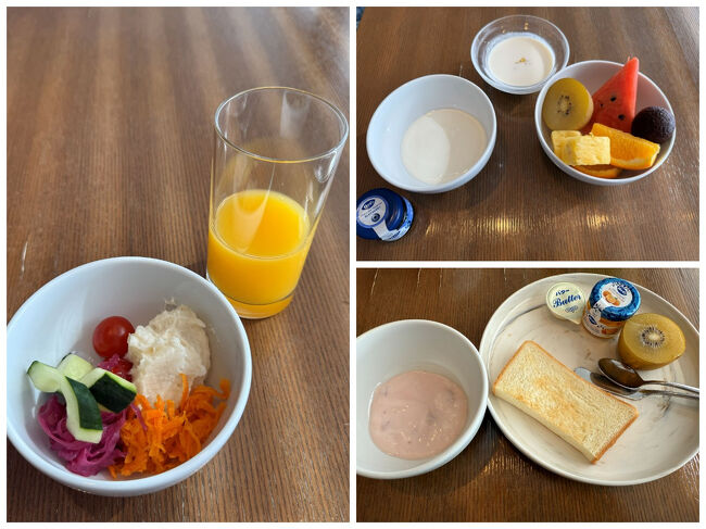 メインを選び待つ間に、ブッフェ台のお料理を少しだけ。<br />