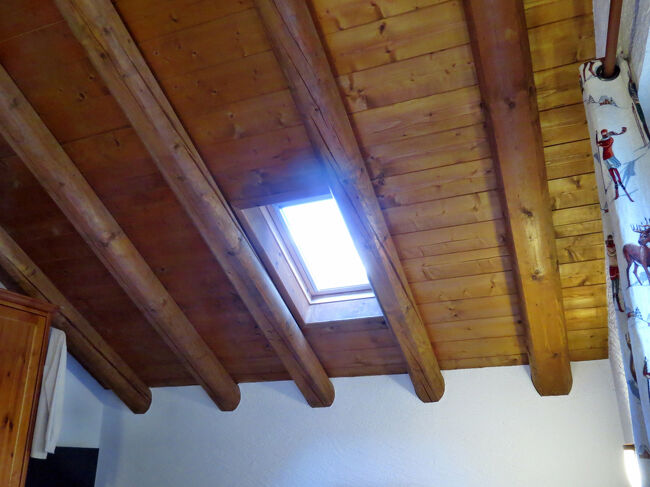 予約したのはこのアパートで一番料金が安い｢Attic studio(屋根裏スタディオ)｣。5月になってもこの部屋が空いていたので喜んで予約した。屋根裏、すなわち最上階だから上階の音が聞こえず、快適に過ごせると思ったからだ。屋根裏部屋と言っても天井は高く、頭がぶつかるところはない。おまけにシェード付きの天窓があって明るい。