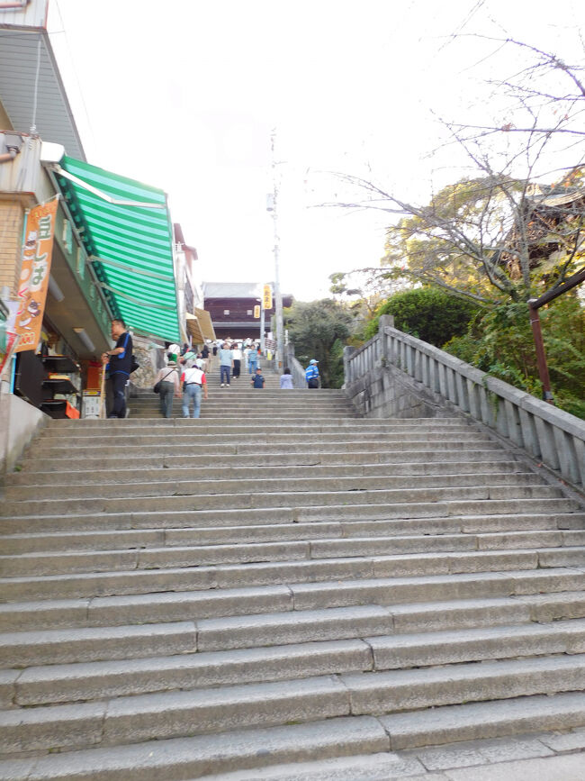 金刀比羅宮の参道はひたすら階段を上がります．