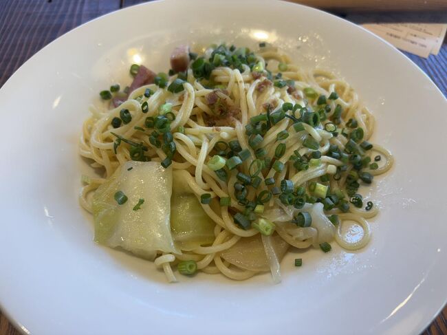 私は、<br />ベーコンキャベツへしこペペロンチーニ