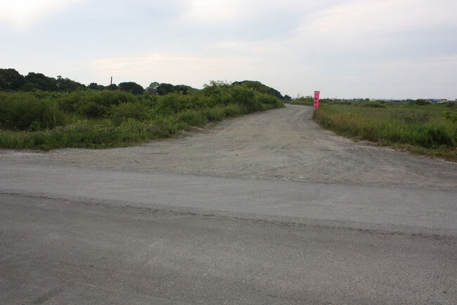 勇払郡むかわ町汐見。<br />汐見駅跡から１５分ほど歩き、行きに通った、日高本線沿いの道に出ました。