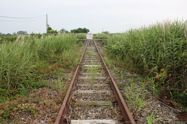 日高本線の線路跡。<br />上の写真の反対側です。