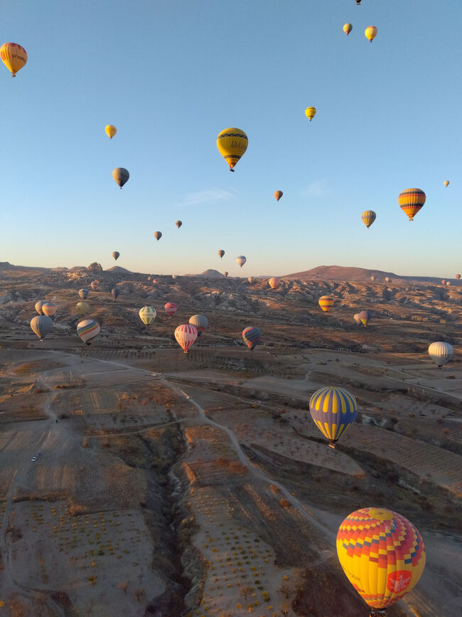 気球が空を覆っています。