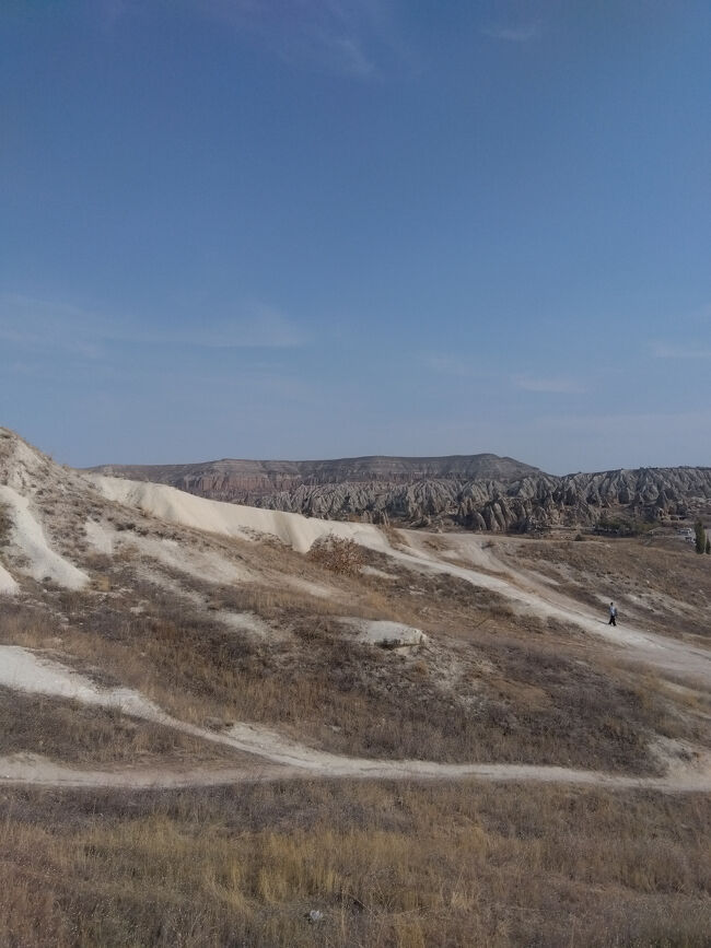 11:00にホテルをチェックアウトして、空港に行く前にカッパドキアの風景を写真に収めようとしました。ギョレメはメイン通りを抜けると建物も家もなくなり荒野が広がります。