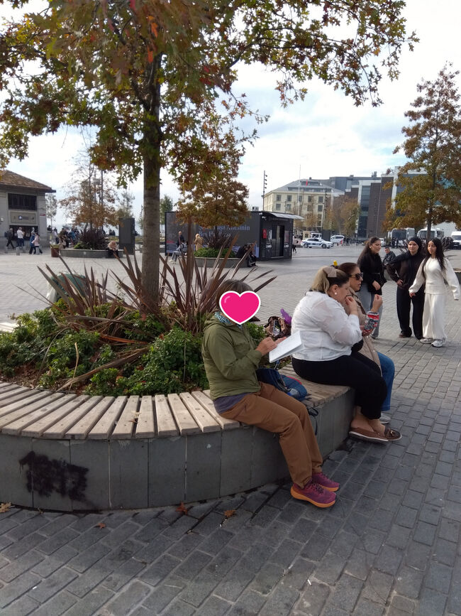 Beşiktaşというフェリー乗り場まで歩いてカドゥキョイのホテルに戻ります。フェリーの出発まで少しだけ時間があったので、友人はスケッチを始めました。私は近くのおもちゃ屋でトランプを買いました。