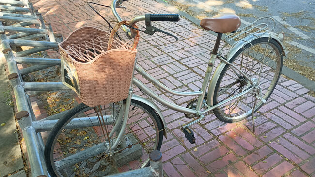 今回借りた自転車は、ブレーキの利きが良くなかったりチェーンから音がしたりの状態でした。<br />（街にはレンタルサイクルショップがいくつもあるので、そちらの方がよいかもしれません）