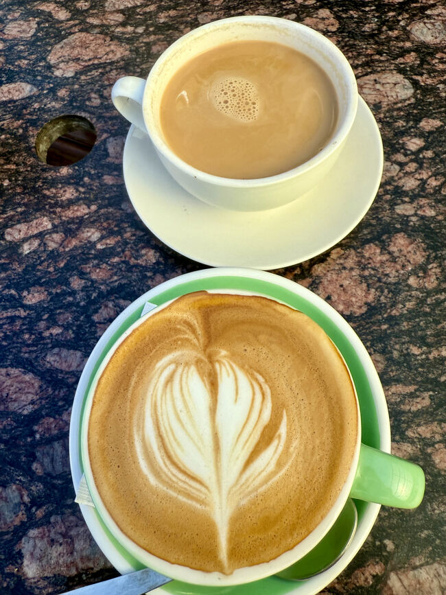 マサラティー80ルピー:85円、カプチーノ220ルピー:233円、安いからってまずい訳ではないですよ