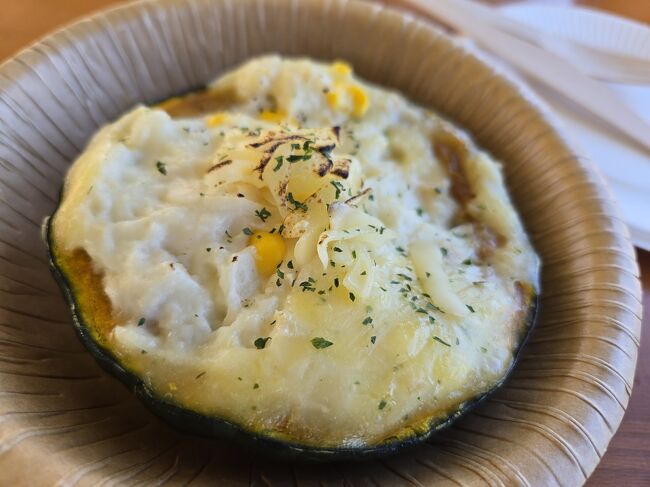 坊っちゃんカボチャのグラタンを<br />シェアしていただきました(*^^*)