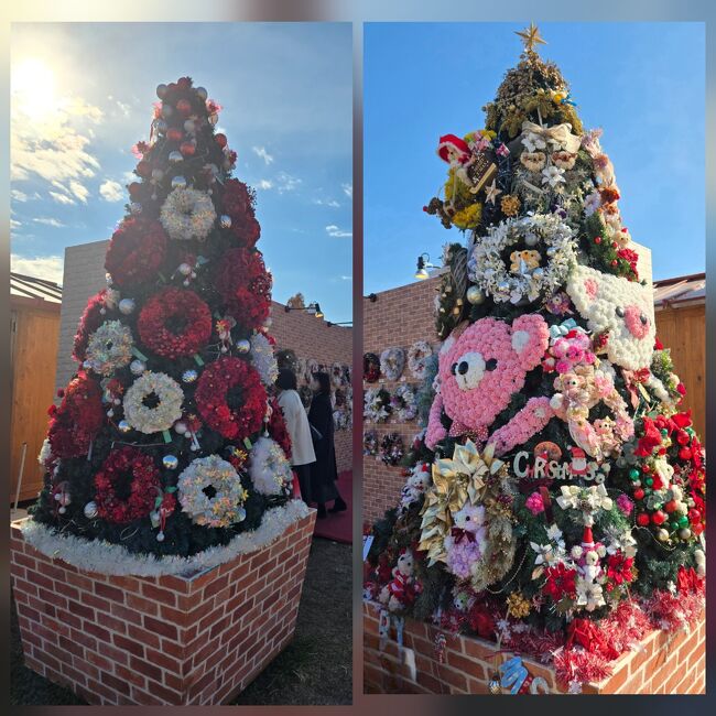 ツリーがかわいい！今時だわ～映え～w<br />ピンク色の熊さんが、目立ってますね(*^^*)<br />神宮外苑クリスマスマーケット、<br />12月25日まで開催中(入場料2000円)。<br />まだ間に合いますよ～