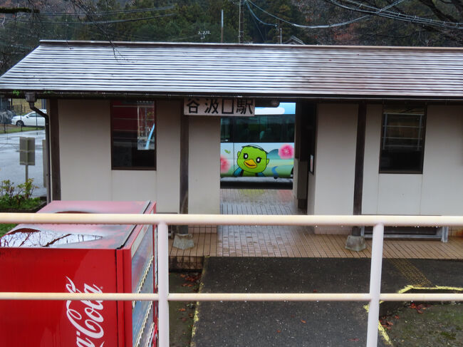 谷汲口駅。揖斐郡揖斐川町。ここも桜で賑わう駅。かつてはこんな山あいまで名鉄線が来ていたなんて驚きです。