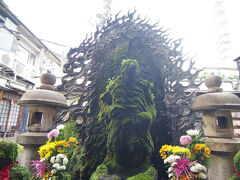 道頓堀は何度も行ったことがあったもののまだ行ったことのなかった法善寺横丁へ。苔に覆われた水掛不動尊もまだ朝早かったので静かでした。