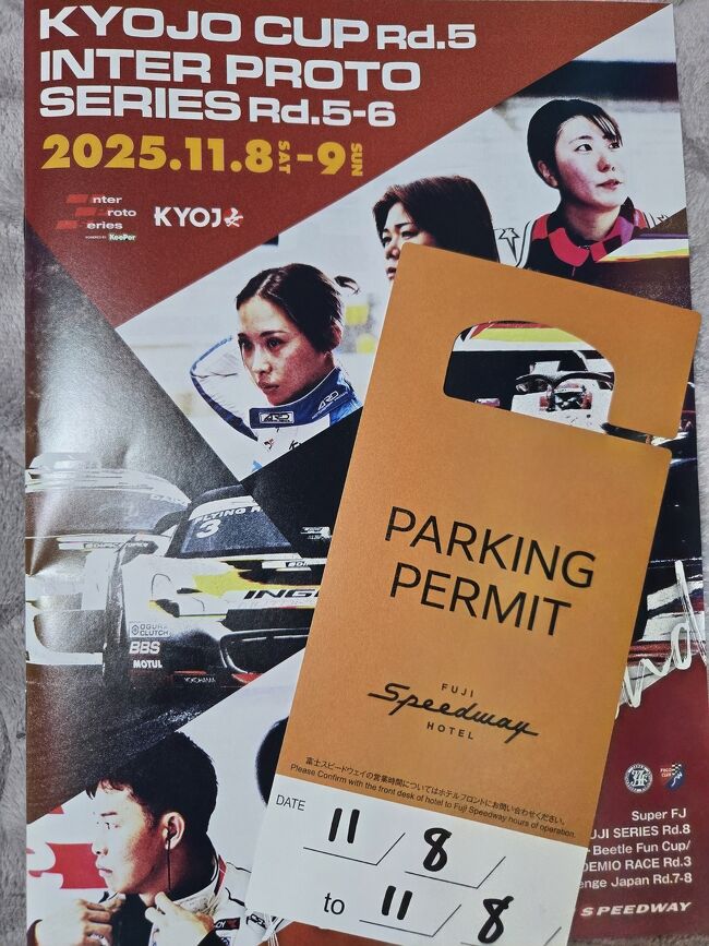 さて、ちょうどこの日に<br />富士スピードウェイで、レースが開催中(知らなかった)<br />宿泊者は、無料で観覧出来るなんて、ラッキー！