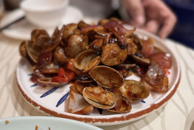 アサリのオイスターソース炒め。