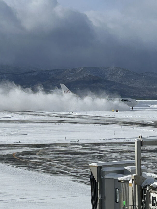 パイロットの高度な技の賜物！<br />冬、そして、ターミナル展望台から見られます。<br />