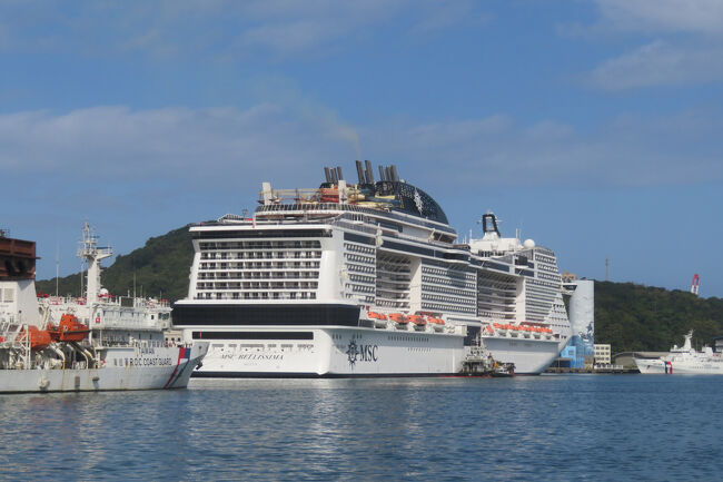 港から見えるベリッシマは、やはり巨大でした。