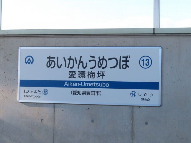 ここは愛環梅坪駅。豊田市。