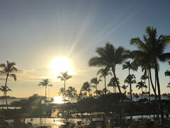 マリオットホテルでサンセットを待ちます