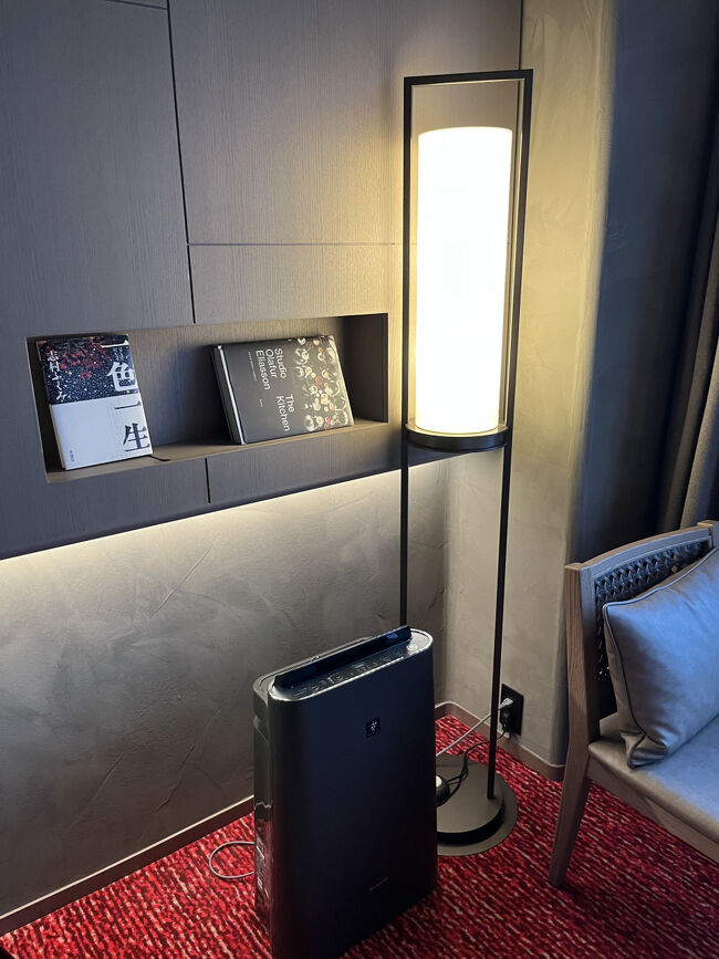 観光に行こうかと思いましたが、チェックアウトが12時というプランだったし、外は暑いし、インバウンドで混んでいるし…。京セラ美術館が近いのに、今回は行く気にならず…。<br />部屋に染色家の志村ふくみさんの本があったので、読書をしつつ、部屋でお茶を淹れてのんびり。