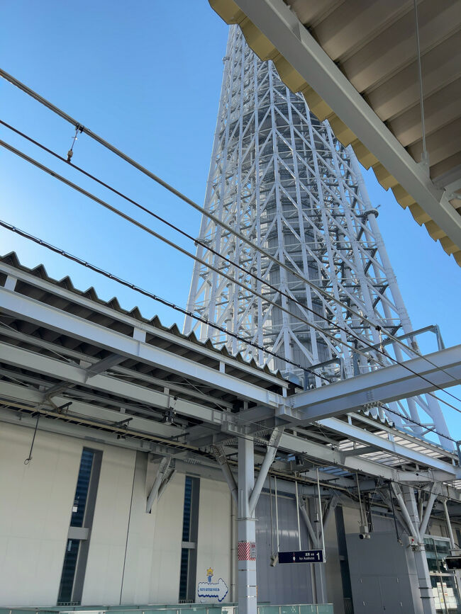 　ホーム横にはとうきょうスカイツリー