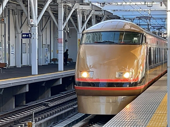 　「けごん21号」東武日光行き到着