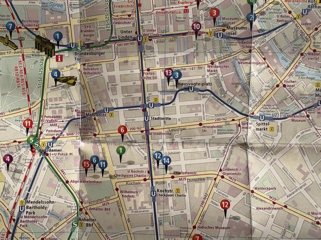 交通地図ももらいました。エレベータのある駅が表示されており便利でした。