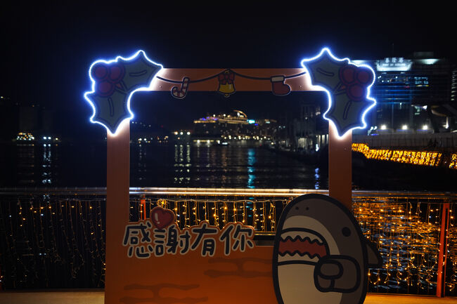 あら、ちょうどクルーズ船出航です。随分短い停泊だこと。