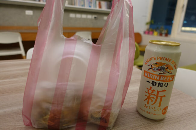 つまみはえぇかな？素朴な晩餐に…砲台の帰りに一番搾り買って来てます。啤酒だけ、少し贅沢。