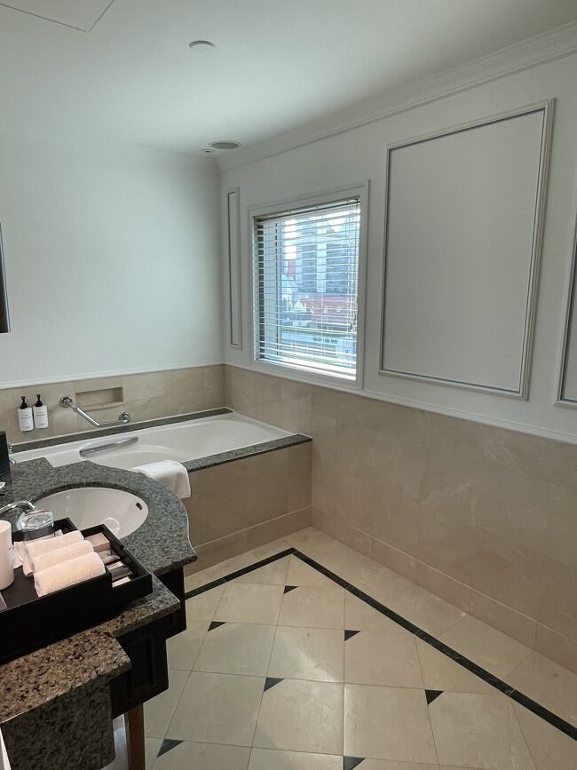 角部屋で窓のある広いバスルームがお気に入り。<br /><br />毎回外出から帰ってはお風呂に入っていたわ。<br /><br />