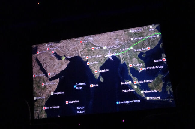 しばし就寝すると、インド上空