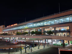 仙台駅にやってきた。画像のタイムスタンプは17:23....冬至が近いためかもうすっかり夜という感じ。