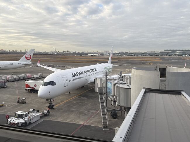 外を見ると、飛行機がちかいです。