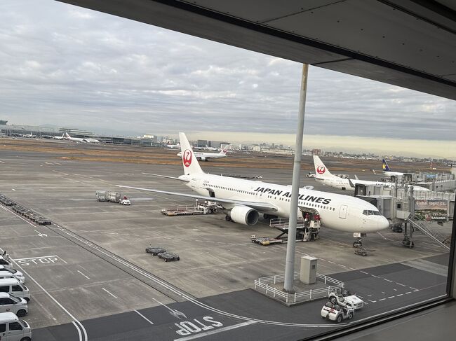 外を見ると、飛行機がちかいです。