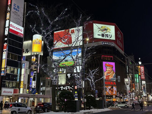 ココノススキノに行こうと、<br />市電にのったらひとつ進んだだけで止まってしまい、<br />運転手の説明では内回りの停留所に車が衝突した事故があったそうで、<br />臨時で降ろさせてもらい、徒歩で向かいます。<br />1区間で230円は勿体なかったです。