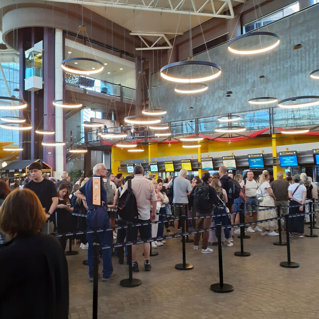 ウルグアイに向かう船乗り場の様子です。