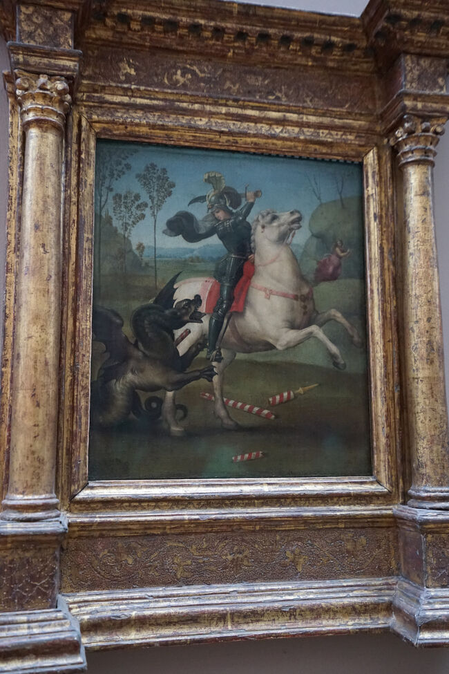 ラファエロ「聖ゲオルギウスと竜」1504-05年 ルーヴル美術館<br />※本展での撮影ではありません。