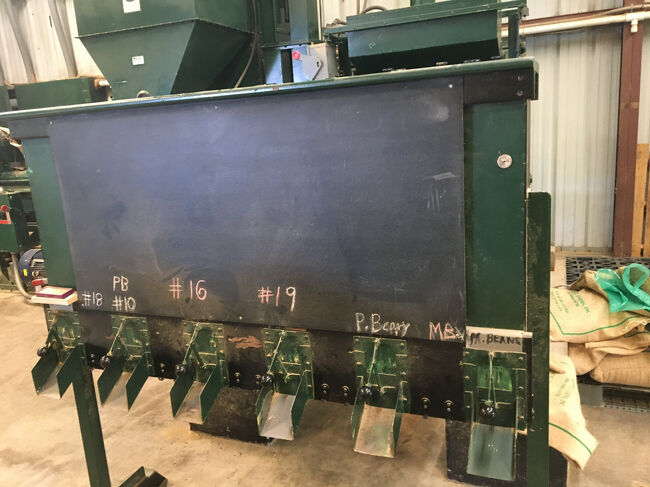 選別された豆が出てくる場所