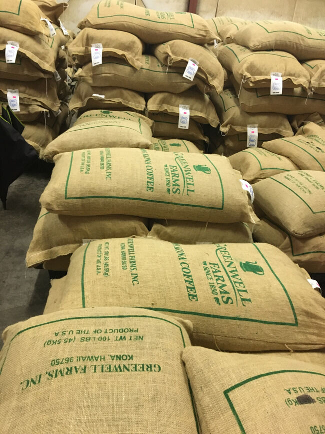 コーヒー豆の貯蔵庫