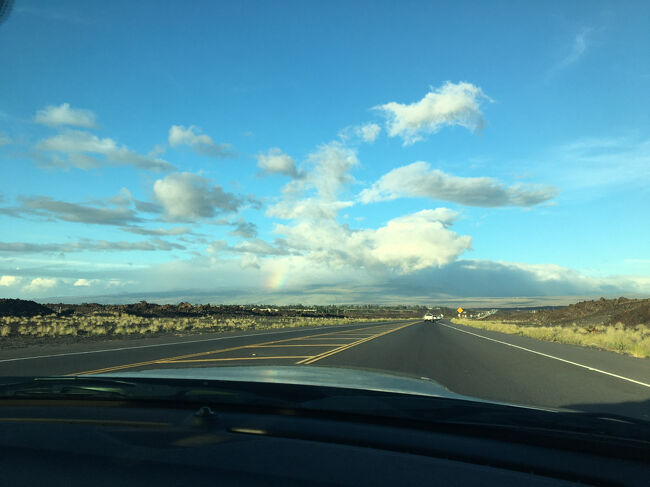 帰宅途中に虹が！