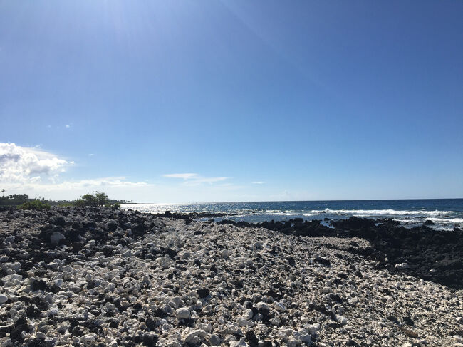 溶岩とサンゴが混ざったビーチ