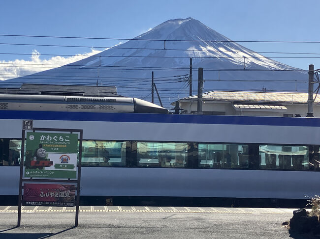 ホームからもばっちり真正面に見えましたが、架線が残念。