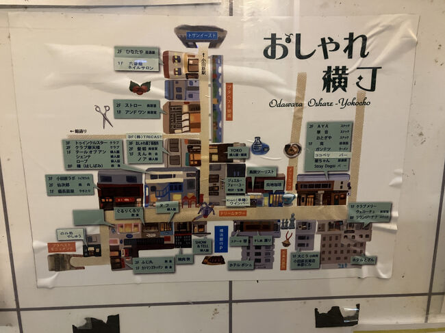 「おしゃれ横丁」の全体図あり。