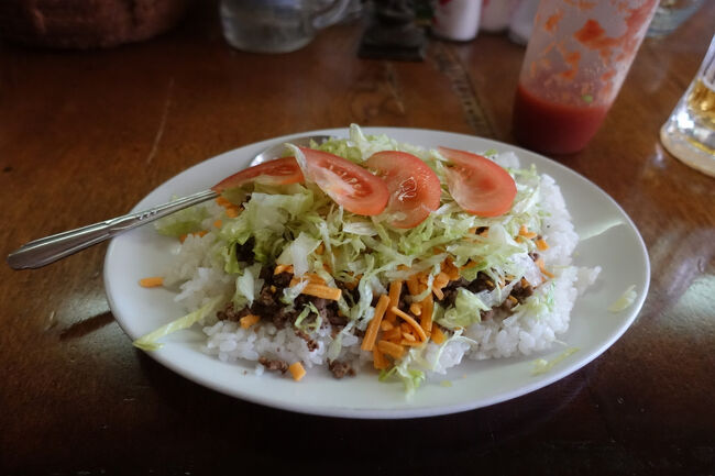 　素朴なタコライスも、絶妙な味わいで実にうまかったです。