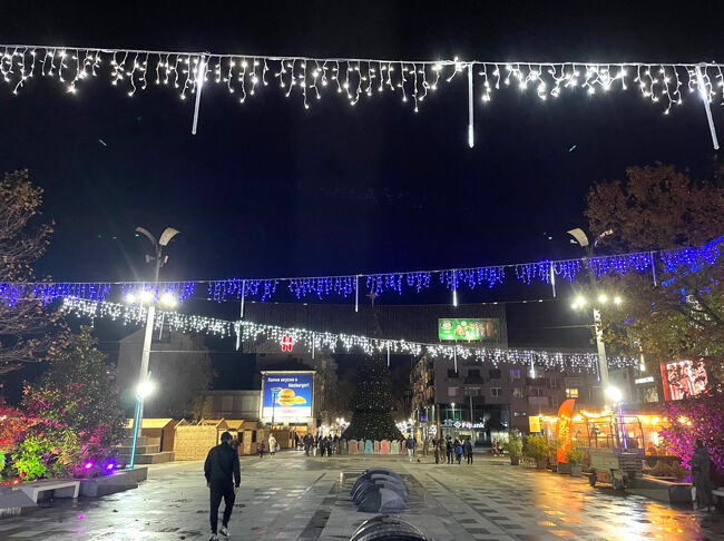 奥の方には巨大なクリスマスツリーがありましたが