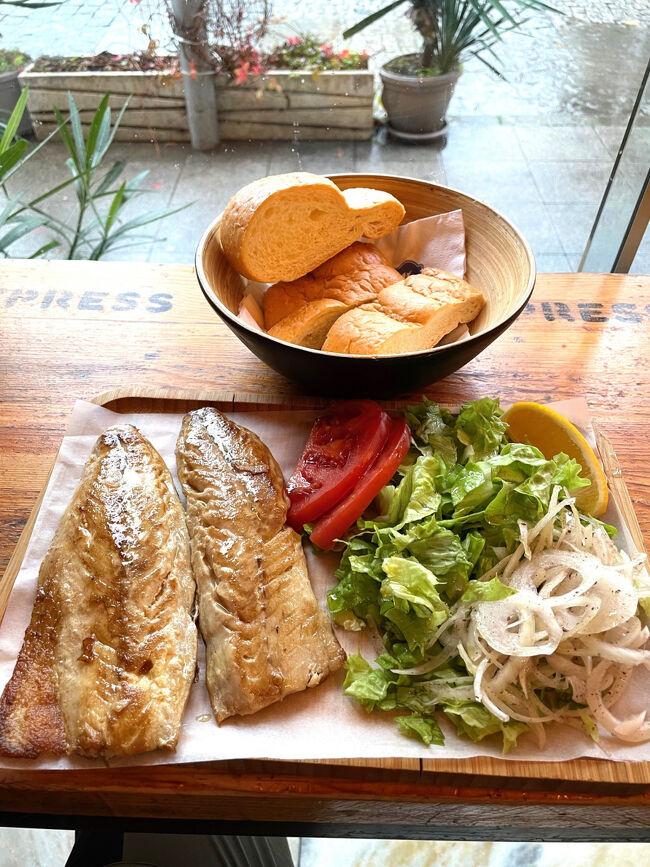 さて私の食事ですが黒海産の鯖を毎日食べてました(^_-)-☆<br /><br />ブルガリアではパンにヨーグルトが練り込まれたり、調味料としても使われているようで、「ヨーグルトを食べるぞー」と意識しなくても無意識にヨーグルトを摂取できるようです☆彡<br /><br /><br />続きは伝統的な木造家屋が建ち並ぶ街ソゾポルです。