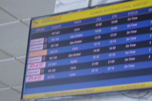 アスワン国際空港到着
