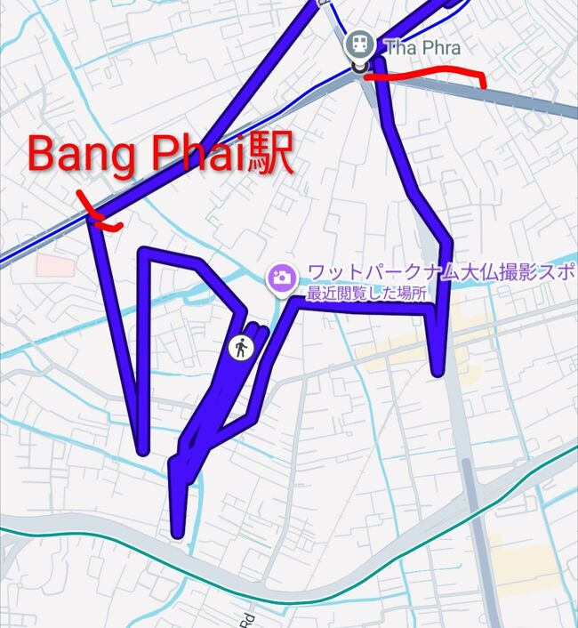 結構歩きました(^^ゞ<br />タープラ駅からMRTでスクンビットに戻ります
