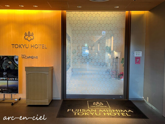 正面にホテル入口があり、この扉の向こうには